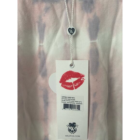 WILDFOX WTC COTTON CANDY TIE DYE CROPPED SWEATSHIRT NWT SIZE MEDIUM - Picture 7 of 7